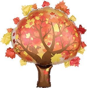Fall Tree helium shape balloon by Anagram.