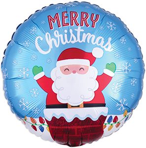 Santa In Chimney standard balloon by Anagram.