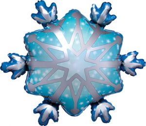 Satin Snowflake helium shape balloon by Anagram.