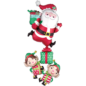 Christmas Characters Stacker helium shape balloon by Anagram.