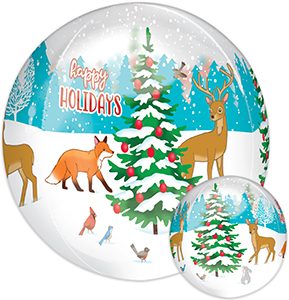 Woodland Holidays Orbz balloon by Anagram.