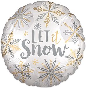 Satin Shining Snow Standard ballon by Anagram.