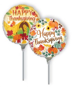 Thanksgiving Pre-Inflated Mini Balloons.