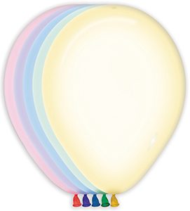 5 inch Crystal Pastel Assortment of Betallatex balloons.